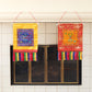 Tibetan Buddhist Cross Vajra Dorje Wall Hanging Tassels Small Tapestry, 18"X12", Asian Chinese Indian Wall Art Home Décor