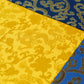 Traditional Chinese Dragon Silk Brocade Shrine Table Cover Altar Cloth, 28”X28”, Blue/Red/Yellow