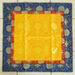 Tibetan Lotus Buddhist Silk Brocade Shrine Table Cover Altar Cloth, 28”X28”, Yellow or Red