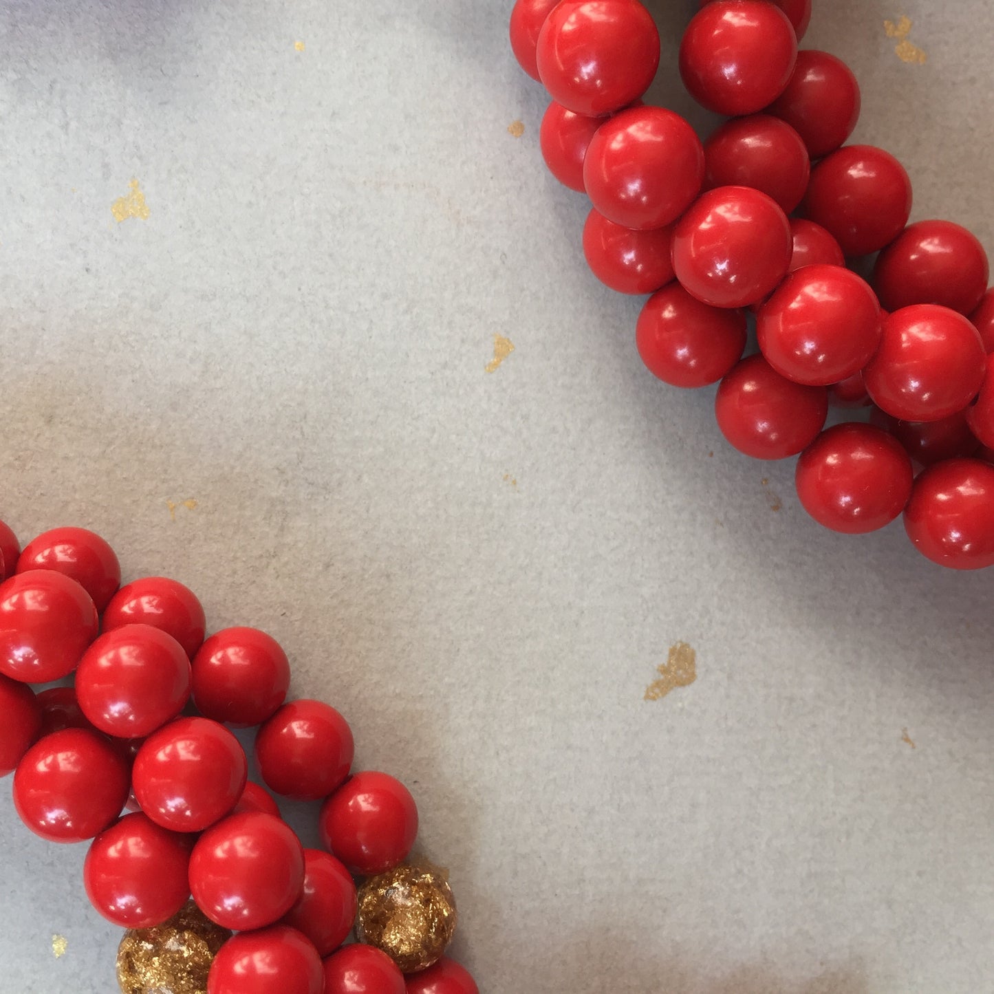 Red Cinnabar 108 Bead Mala Necklace, 108 Bead Mala Wrap Bracelet.