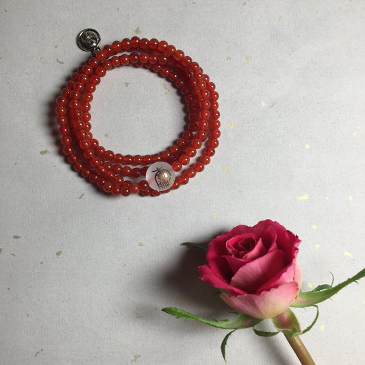 Bright Happiness Taoist Red Onyx Bracelet.