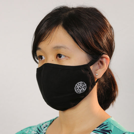 Reusable Cloth Face Mask Covering, Zen Buddhism 2-Layer Washable Cotton Mask