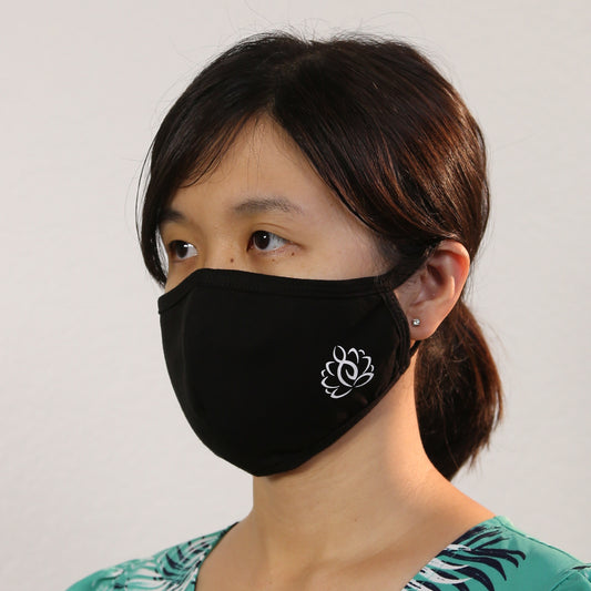 Reusable Cloth Face Mask Covering, Zen Meditation 2-LayerWashable Cotton Mask