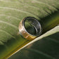 Dual Color Yin Yang Brass and Sterling Silver Spinner Ring, Taoist Ba Gua Ring - ZentralDesigns