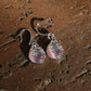 Pink Cat Eye Silver Boho Chic Dangle and Drop Earrings - ZentralDesigns