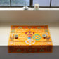 Tibetan Buddhist Cross Vajra Silk Brocade Shrine Table Cover Altar Cloth, 28”X28”, Yellow or Red