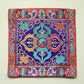 Tibetan Buddhist Cross Vajra Silk Brocade Shrine Table Cover Altar Cloth, 8”X8”, Red/Blue/Yellow