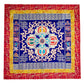 Multi-Color Tibetan Buddhist Ashtamangala Vajra Silk Brocade Shrine Table Cover Altar Cloth, 35”X35”