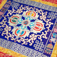 Multi-Color Tibetan Buddhist Ashtamangala Vajra Silk Brocade Shrine Table Cover Altar Cloth, 35”X35”