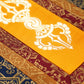 Tibetan Buddhism Om Brocade Shrine Table Cover Altar Cloth, Chinese Nepal Buddhist Vajra Mat, 16”X10.5”