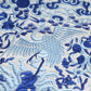 Chinese Japanese Crane Embroider Silk Brocade Shrine Table Cover Altar Cloth, 10.5”X10.5”, White/Blue/Red