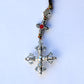Tibetan Cross Vajra Keychain Bag Zipper Charm, Buddhist Car Mirror Charm, Chinese Feng Shui Lanyard (T)