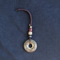 Tibetan Om Prayer Brass Keychain Bag Charm, Car Mirror Ornament, Chinese Buddhist Lanyard (S)