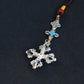 Tibetan Cross Vajra Keychain Bag Zipper Charm, Buddhist Car Mirror Charm, Chinese Feng Shui Lanyard (T)
