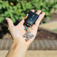 Tibetan Cross Vajra Keychain Bag Zipper Charm, Buddhist Car Mirror Charm, Chinese Feng Shui Lanyard (T)