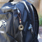 Tibetan Om Prayer Brass Keychain Bag Charm, Car Mirror Ornament, Chinese Buddhist Lanyard (S)