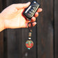 Tibetan Buddhist Buddha Protection Keychain Zipper Charm, Buddhism Rearview Mirror Charm, Chinese FengShui Car Charm Lanyard Keychain (R)