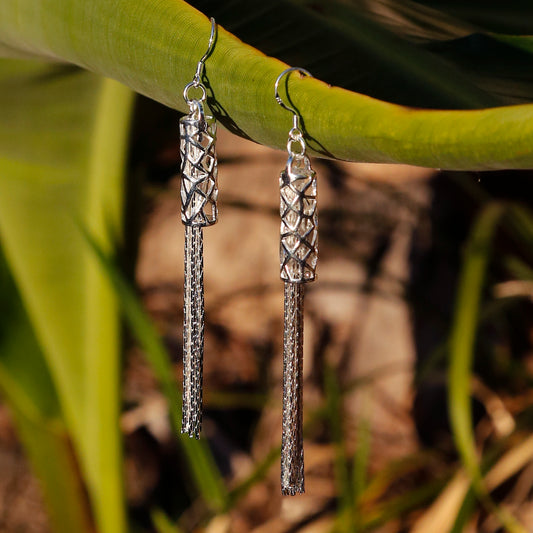 Lantern Boho Chic Dangle and Drop Sterling Silver Earrings, Bali Style Jewelry - ZentralDesigns