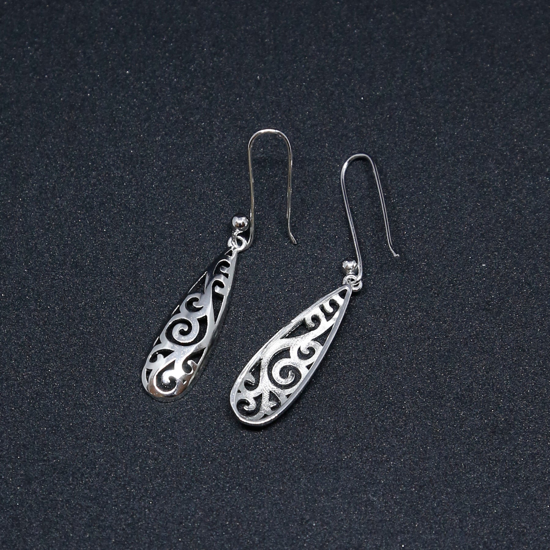 Hollow-out Silver Boho Chic Dangle and Drop Earrings - ZentralDesigns