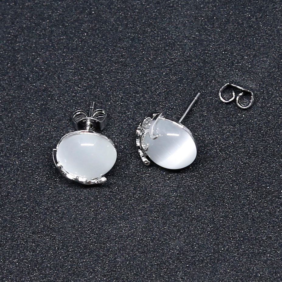 Cat's eye sale stud earrings