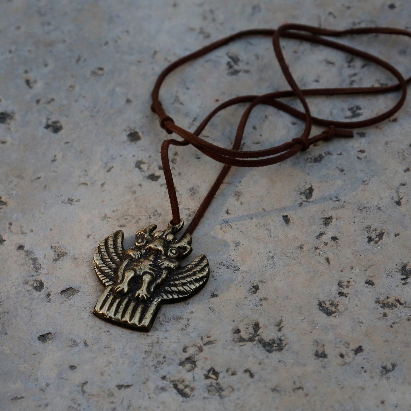 Vintage Tibetan Garuda Bird Necklace, Adjustable Tibetan Buddhism Charm #26 - ZentralDesigns