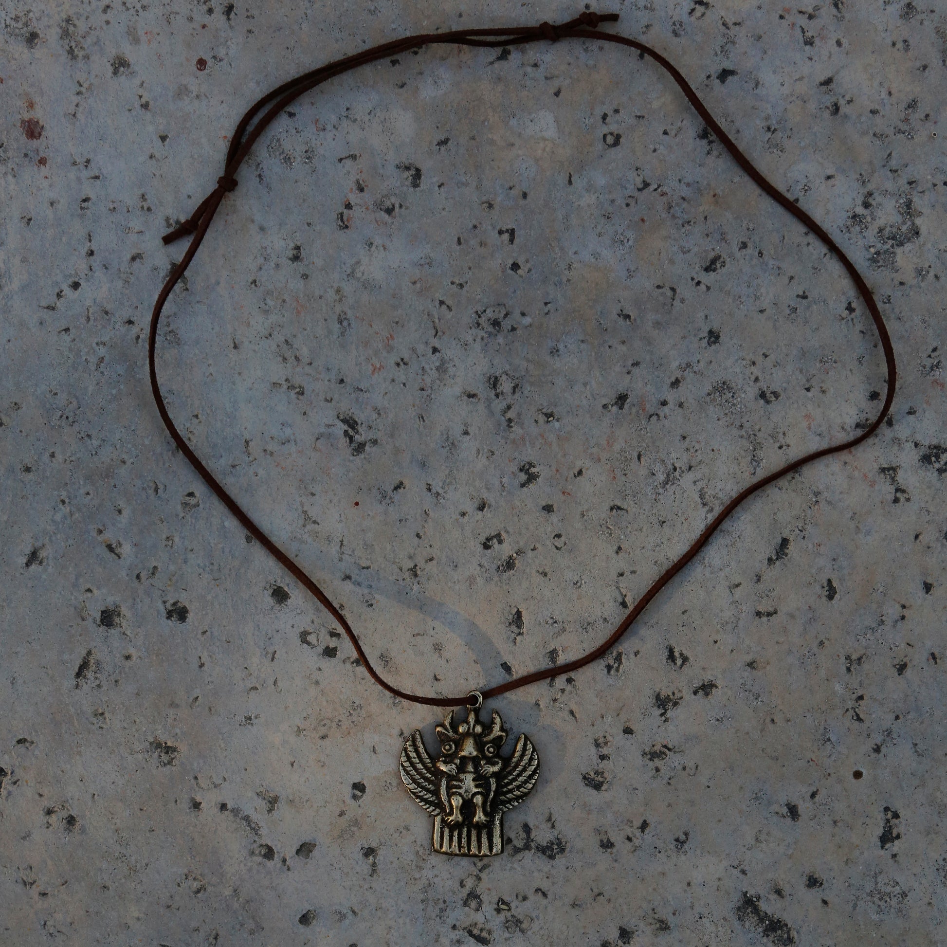Vintage Tibetan Garuda Bird Necklace, Adjustable Tibetan Buddhism Charm #26 - ZentralDesigns