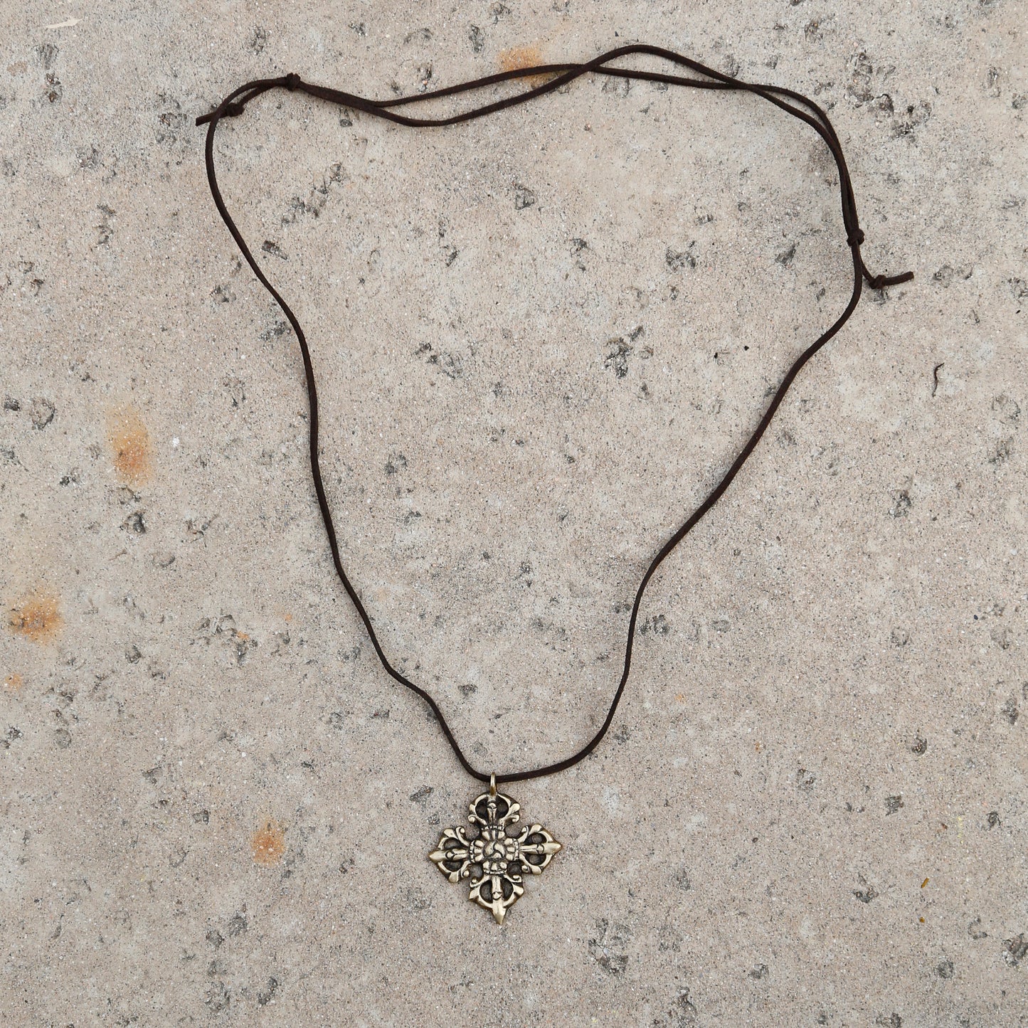 Adjustable Tibetan Buddhism Vajra Symbol Necklace, Buddhist Rear View Mirror Charm #24 - ZentralDesigns