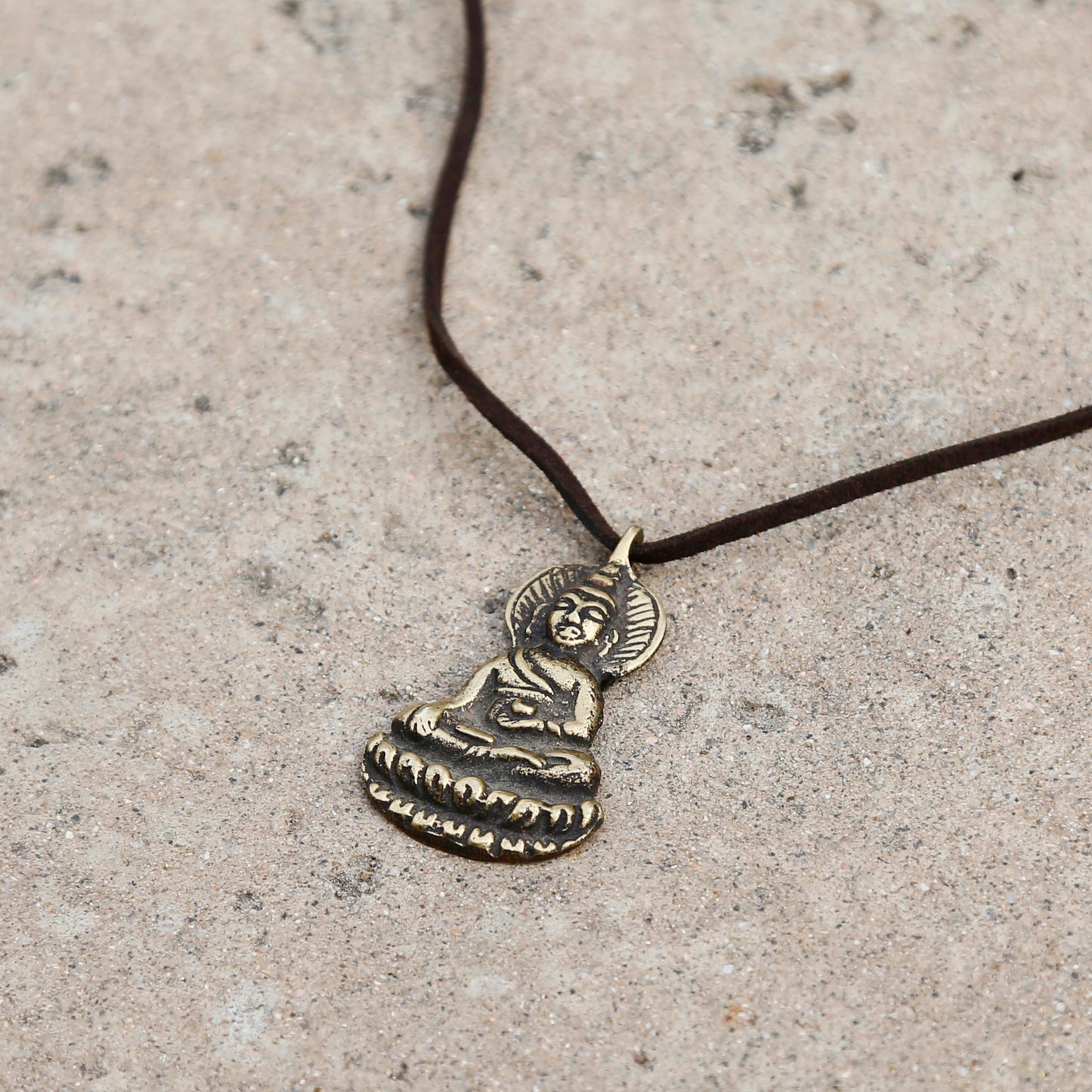 Tibetan Vintage Style Buddha Adjustable Necklace, Protection Rear View Mirror Charm #23 - ZentralDesigns