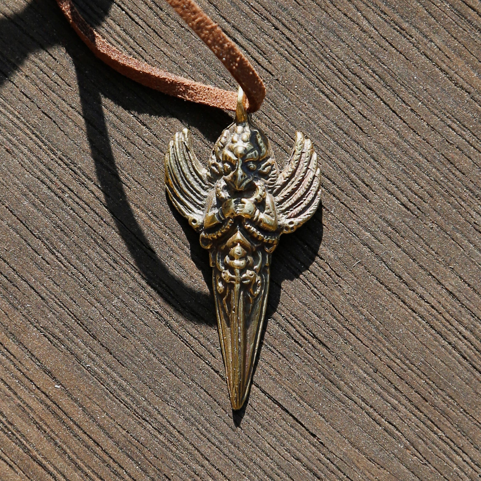 Vintage Tibetan Garuda Bird Adjustable Necklace, Tibetan Buddhism Charm #27 - ZentralDesigns