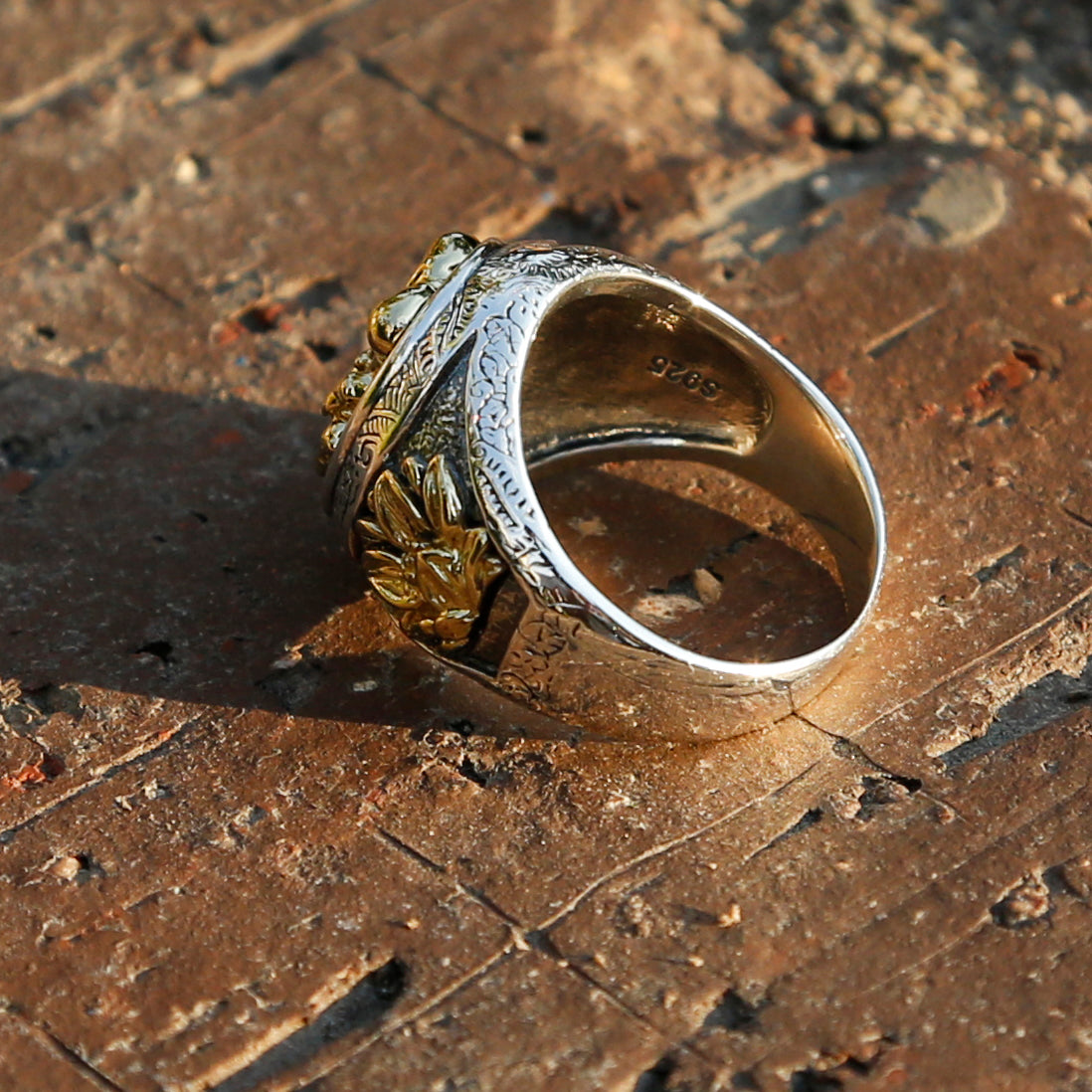 The Gunina Silver Adjustable Ganesha Finger Ring — KO Jewellery