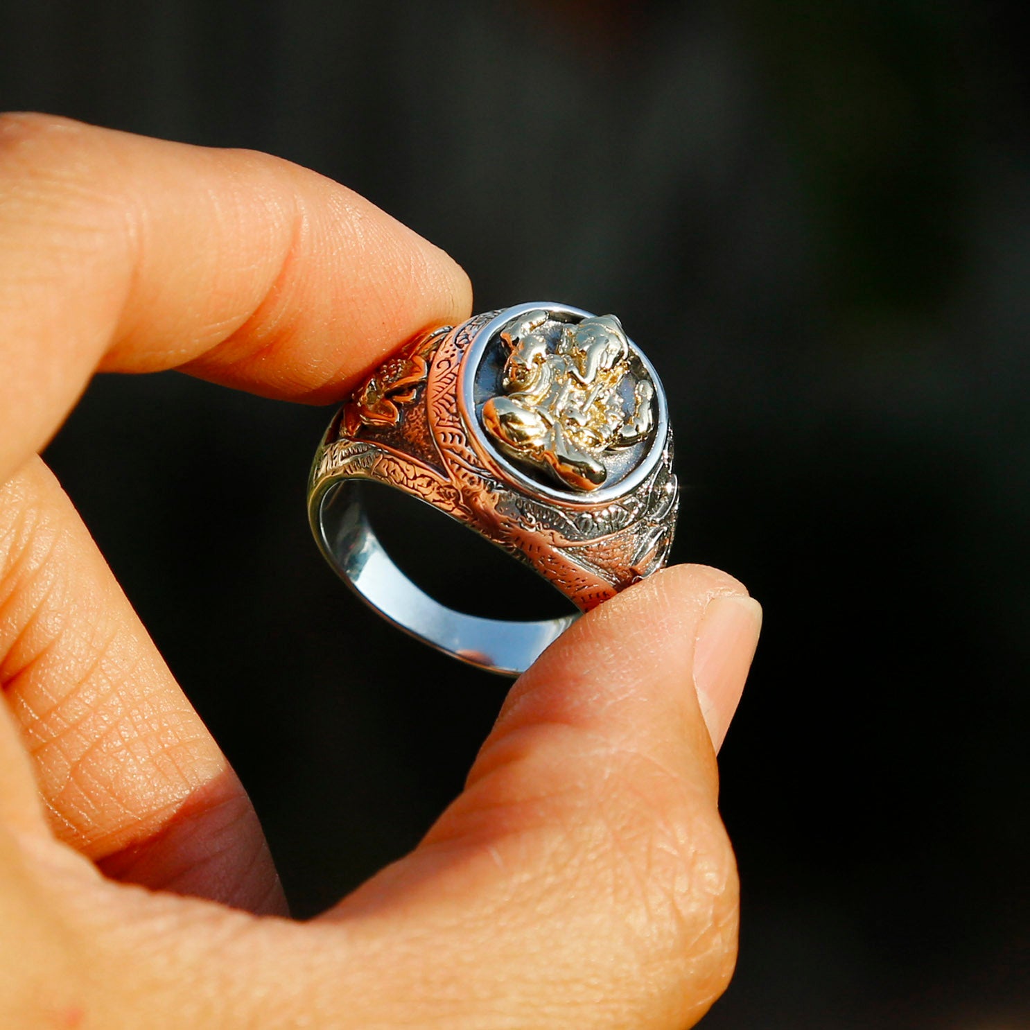 Silver Rings - Ganesha Silver Finger Ring