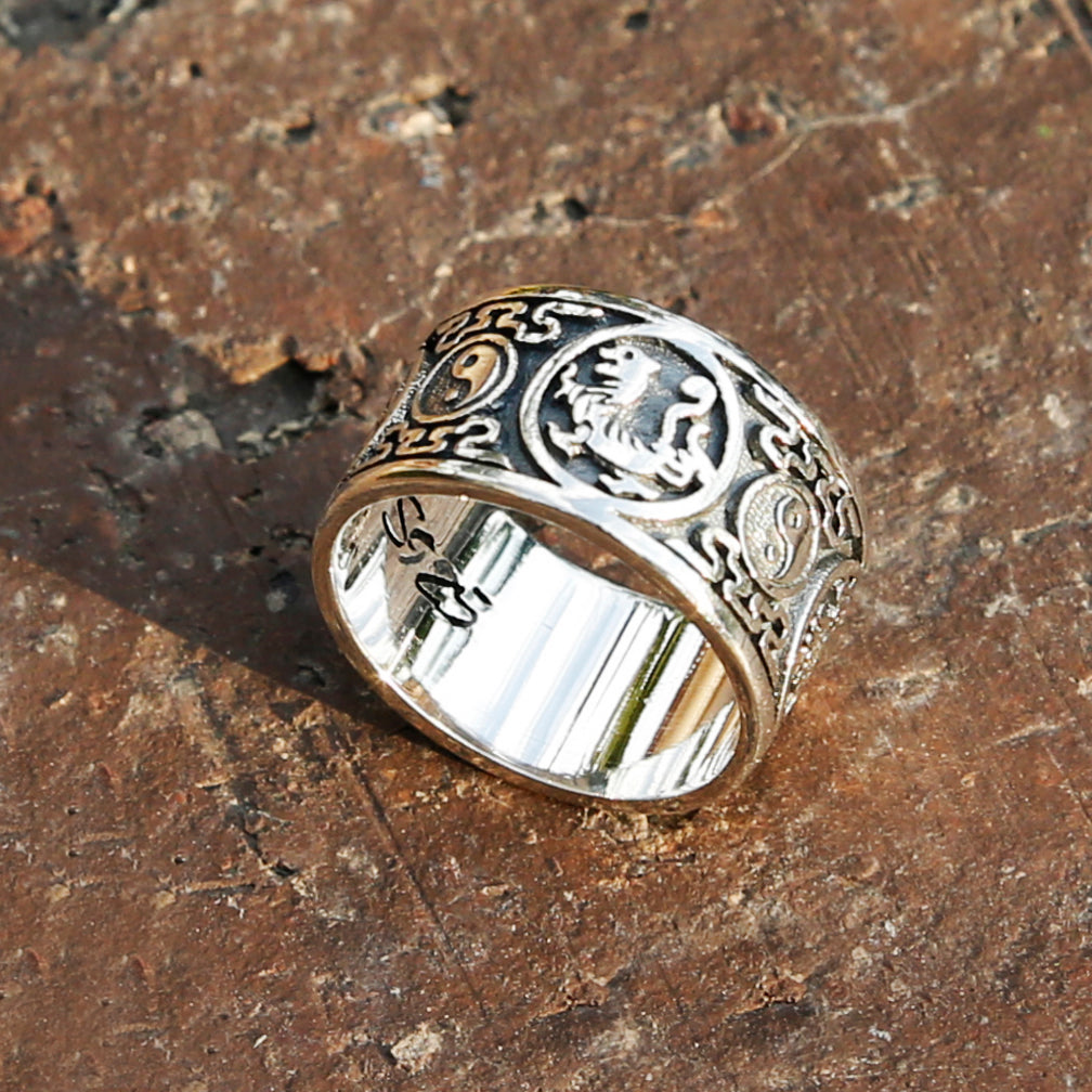 Mens yin deals yang ring