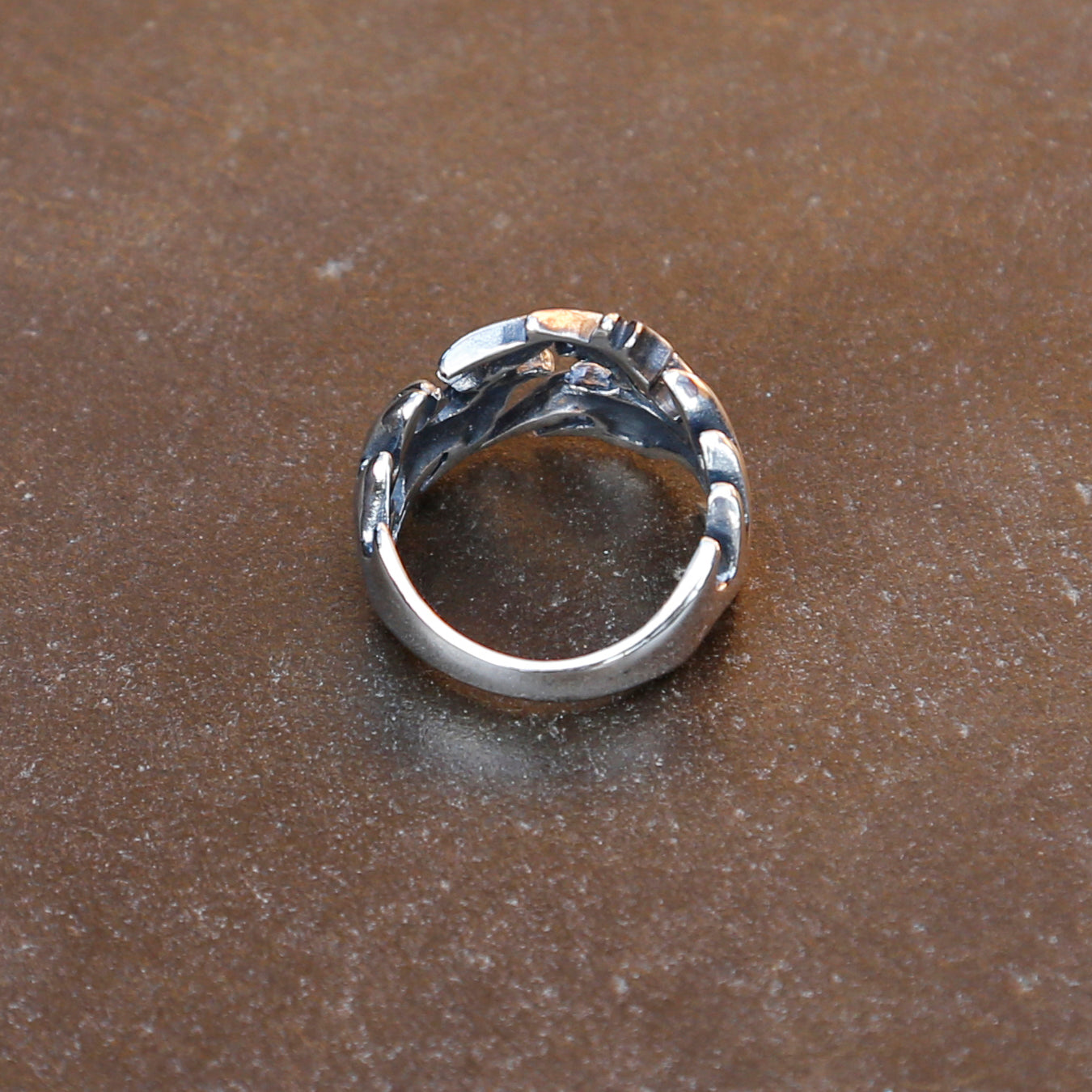 Dragon Adjustable Sterling Silver Mens Ring, Traditional Chinese Meditation Ring - ZentralDesigns