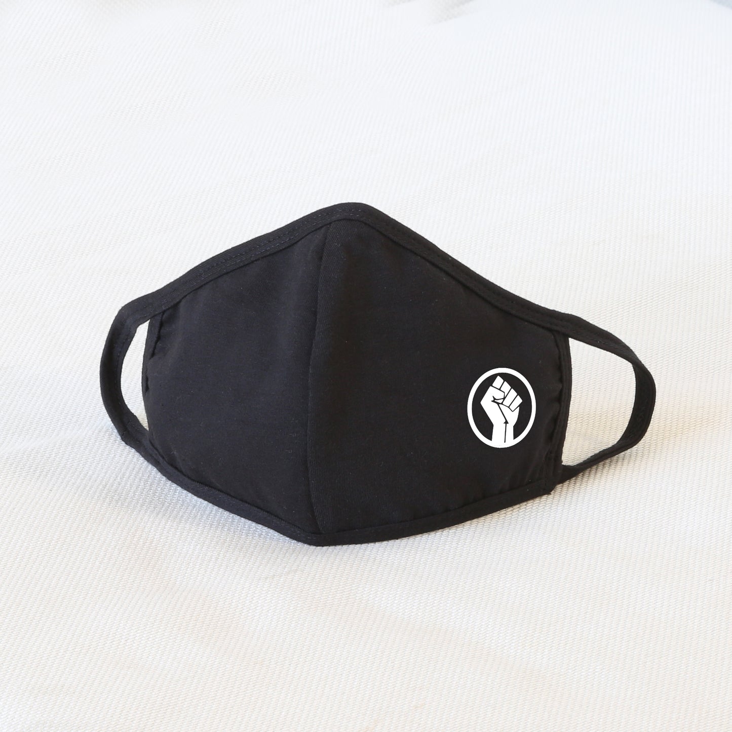 BLM Reusable Cloth Face Mask Covering, Black Lives Matter Fist Logo 2-Layer Cotton Outdoor Mask