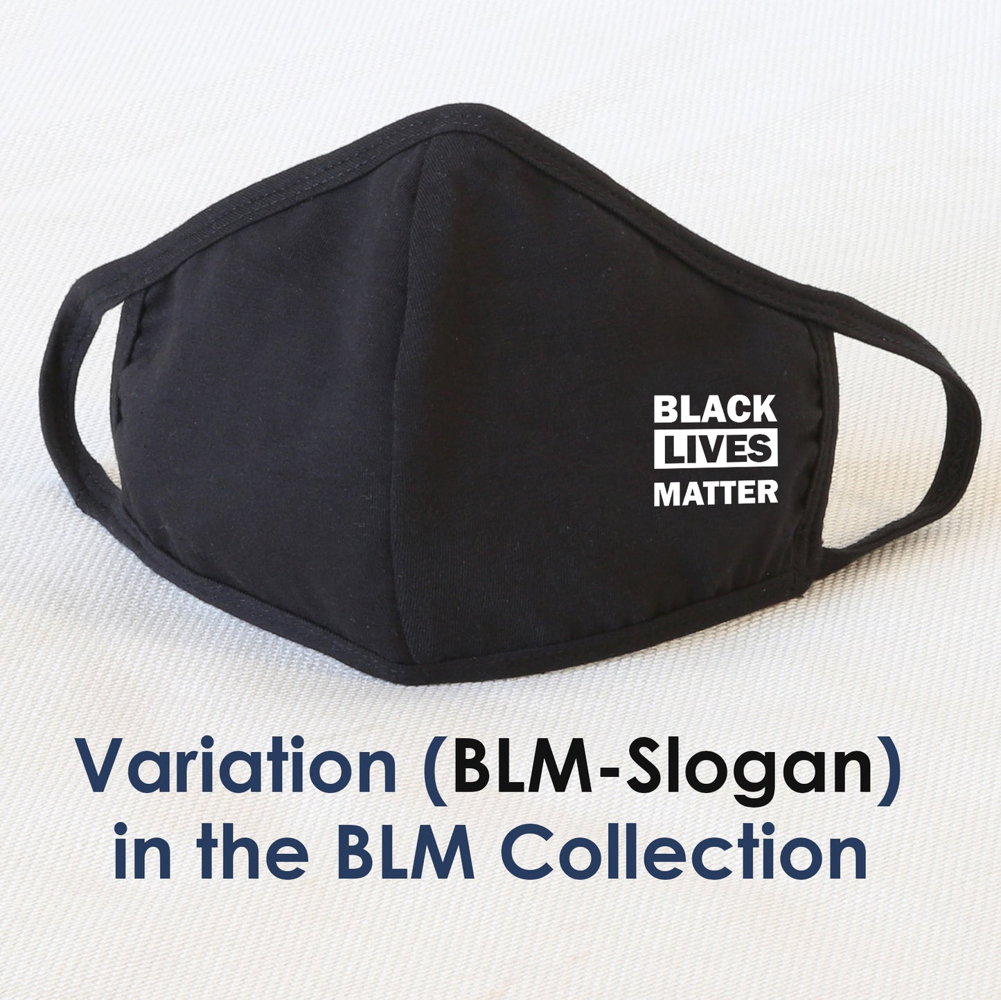 BLM Reusable Cloth Face Mask Covering, Black Lives Matter Slogan 2-Layer Cotton Outdoor Mask