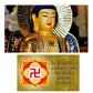 Tibetan Buddhist Prayers Symbol & Swastika Sterling Silver Spinner Ring, Mens Meditation Ring (N)